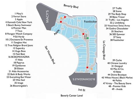 beverly center prada|beverly center map.